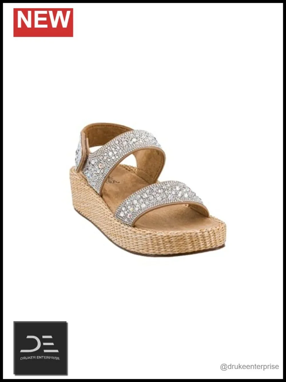 Corkys Heatwave Women's Wedge Sandal - 2 Inch Heel, EVA Insole, Hook & Loop